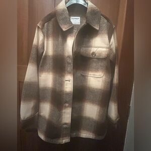 Medium Old Navy Brown plaid shacket New